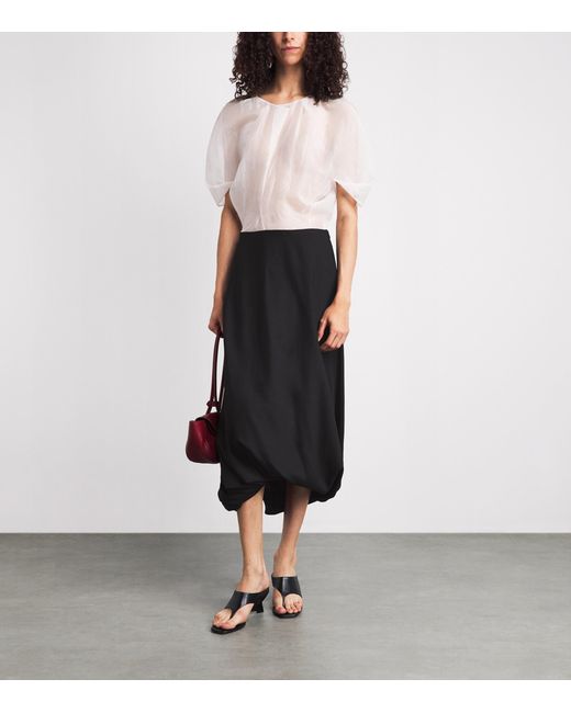 Rohe Black Twisted Midi Skirt