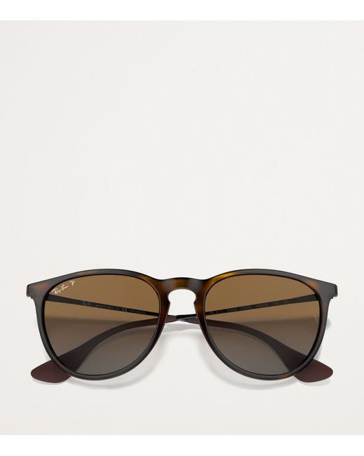Ray-Ban Brown Round Erika Classic Sunglasses
