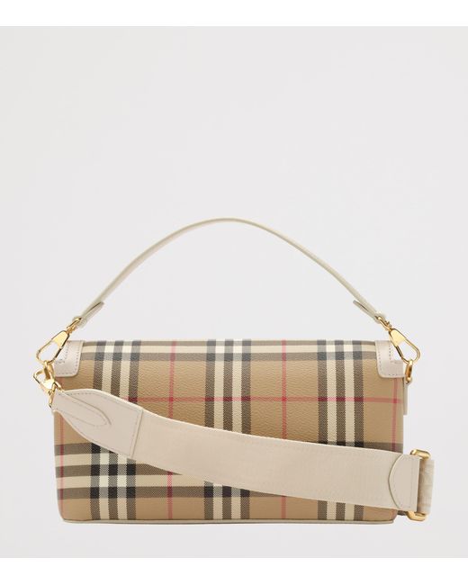 Burberry Metallic Check Note Top-Handle Bag