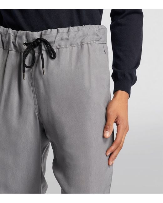 Giorgio Armani Gray Icon Drawstring Trousers for men