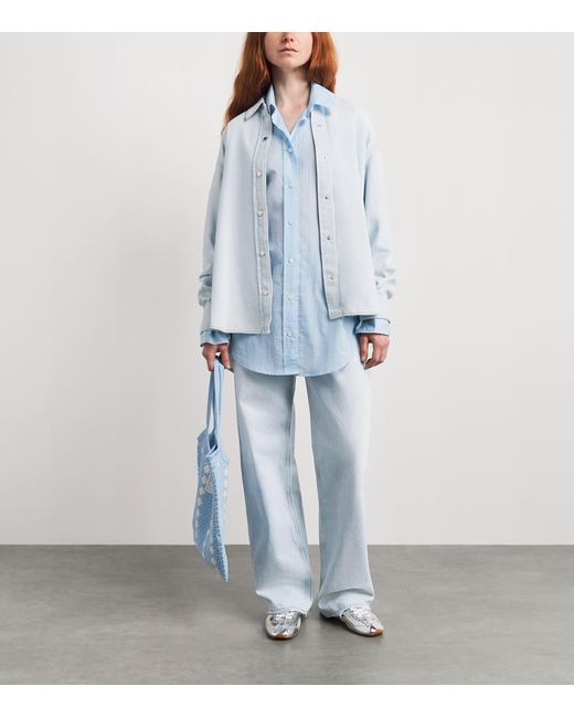Agolde Blue Arc Bow-Leg Jeans