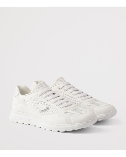 Prada White Prax 2.0 Sneakers for men