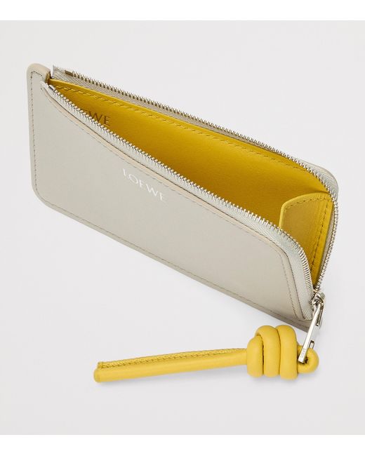 Loewe Gray Leather Knot Card Holder