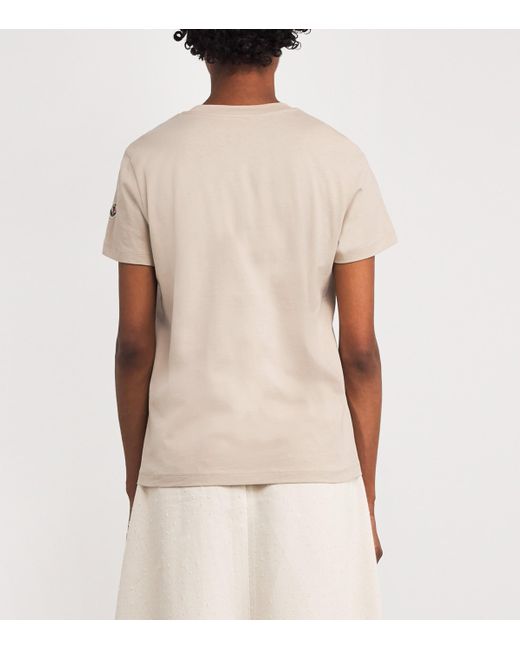 Moncler Natural Cotton Logo T-Shirt