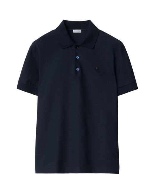 Burberry Blue Short-Sleeve Polo Shirt for men