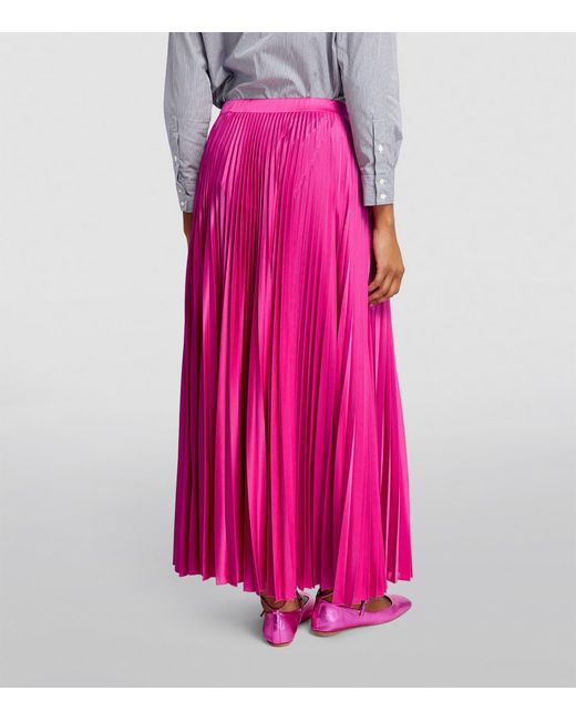 MAX&Co. Pink Jersey Pleated Maxi Skirt
