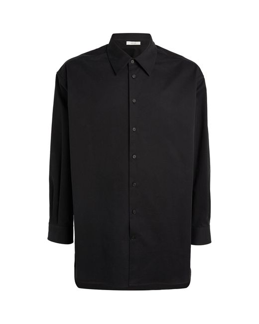 The Row Black Cotton-cashmere Blend Lukre Shirt for men