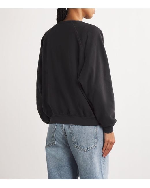 Mother Black Cotton The Biggie Concert Sweatshirt