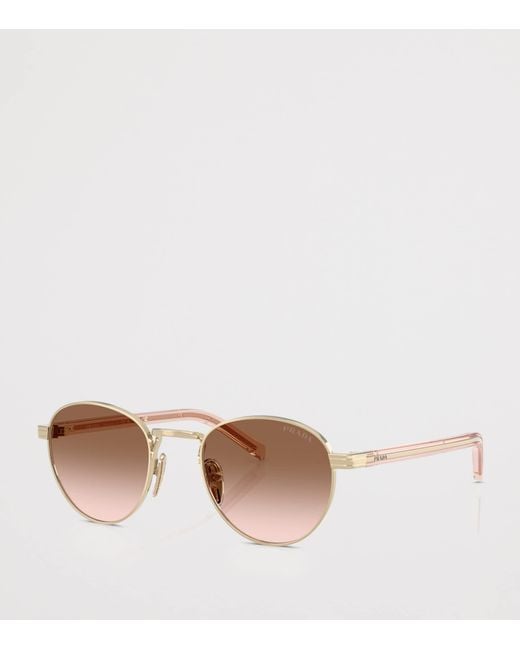 Prada Brown Steel Phantos Sunglasses