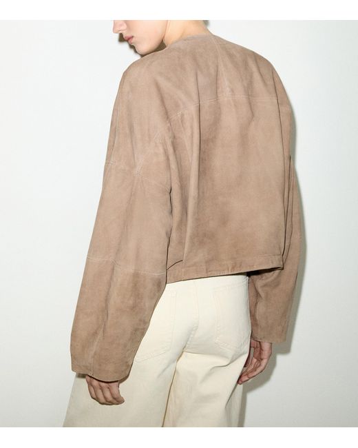 MAX&Co. Brown Suede Loose-Fit Jacket