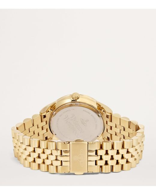 Vivienne Westwood Metallic Swarovski-Detail Wallace Watch for men
