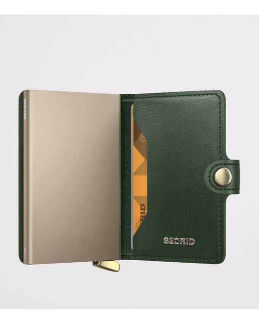 Secrid Green Premium Leather Embossed Diamond Miniwallet