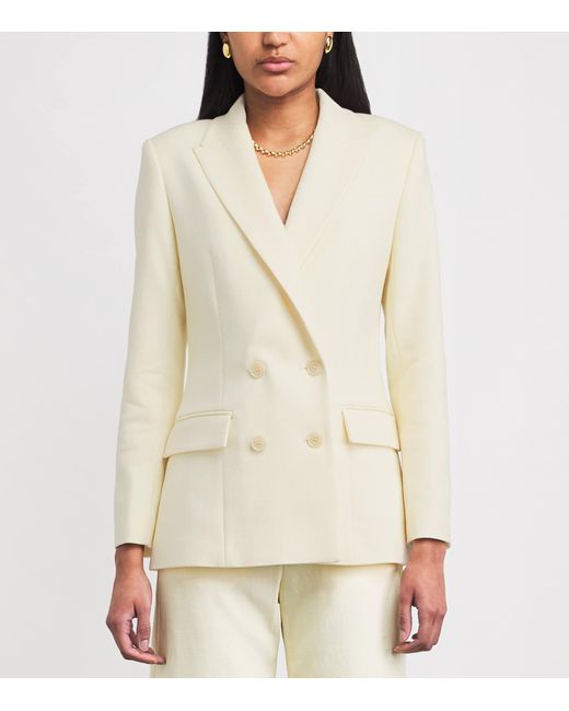Maje White Double-Breasted Blazer