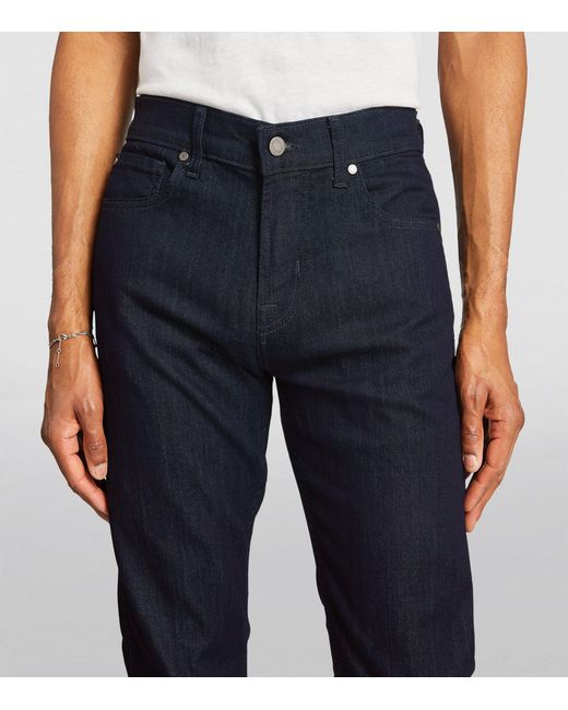 7 For All Mankind Blue Slimmy Executive Slim Jeans for men