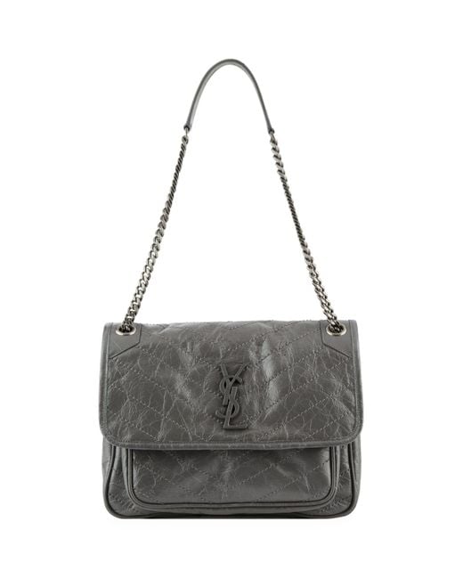 Saint Laurent Gray Medium Niki Shoulder Bag