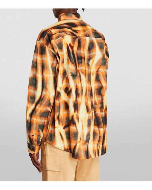 Y. Project Metallic Sun-bleached Check Shirt for men