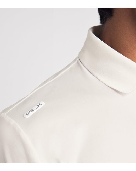 Ralph Lauren White Airflow Polo Shirt for men