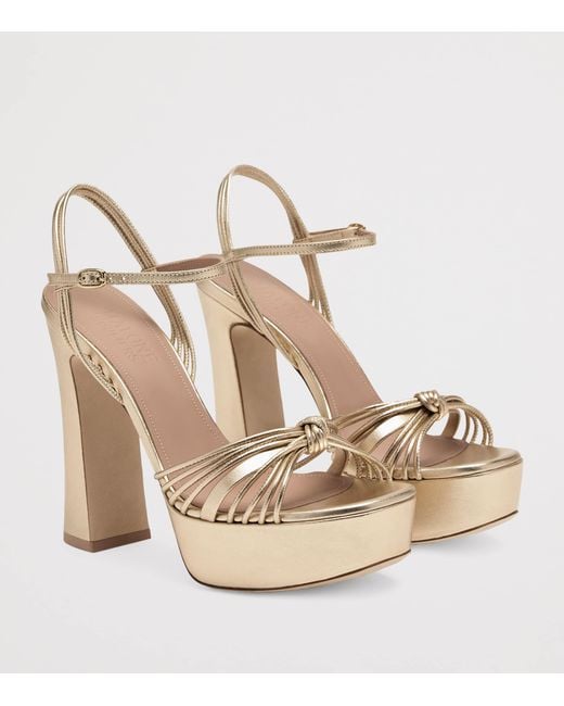 Malone Souliers Metallic Leather Lucille Platform Sandals 125