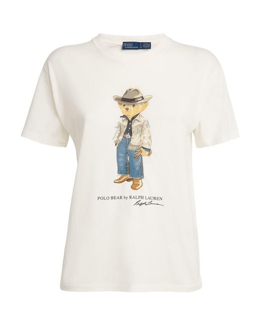 Polo Ralph Lauren White Western Polo Bear T-Shirt