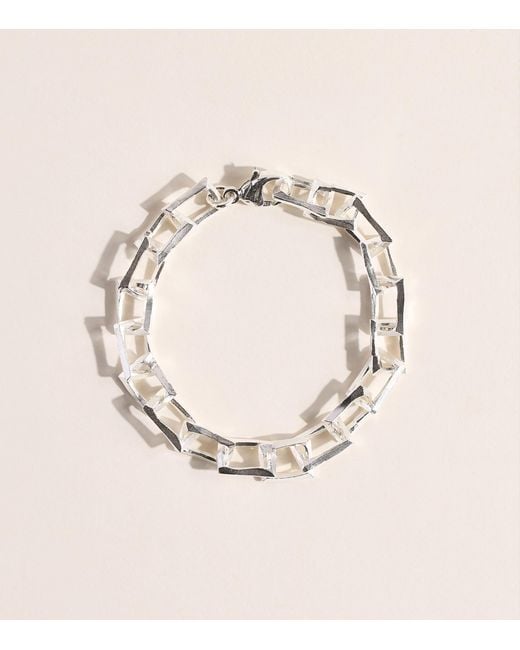 The Ouze Natural Sterling Petite Bulk Bracelet for men