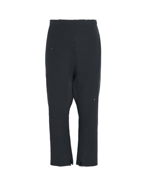 Maison Margiela Black Cotton Paint Splatter Sweatpants for men