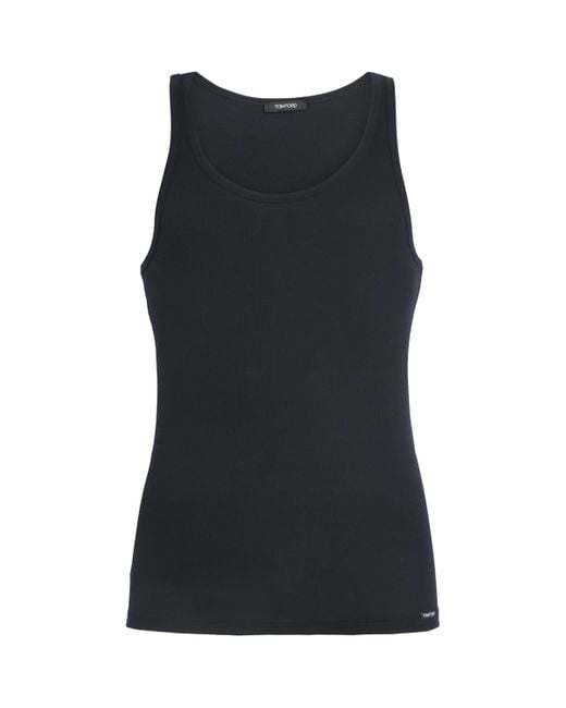 Tom Ford Black Cotton-Blend Vest for men