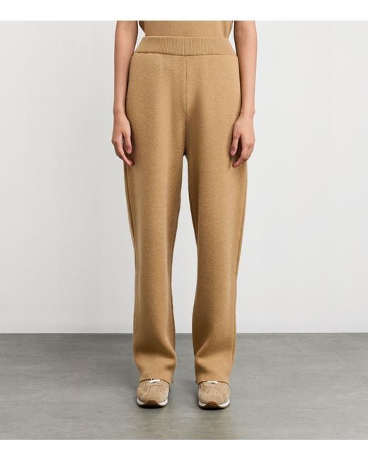 Johnstons Natural Cashmere-Blend Double-Faced Trousers