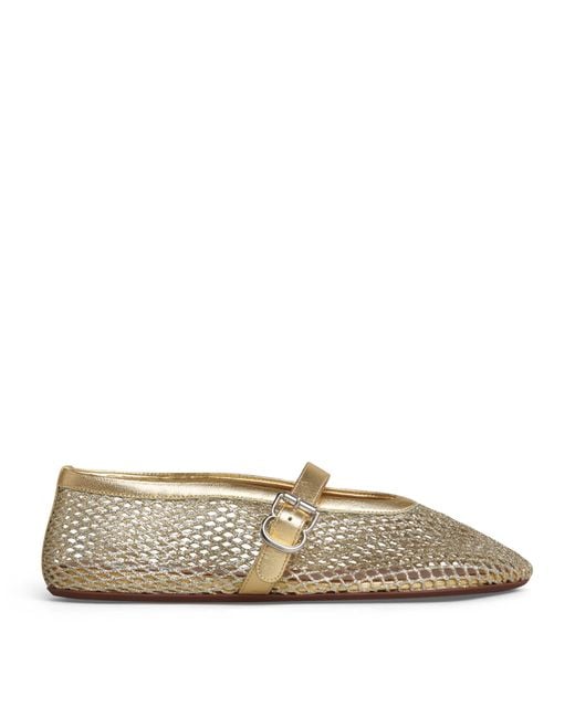 Alaïa Natural Mesh Ballet Flats