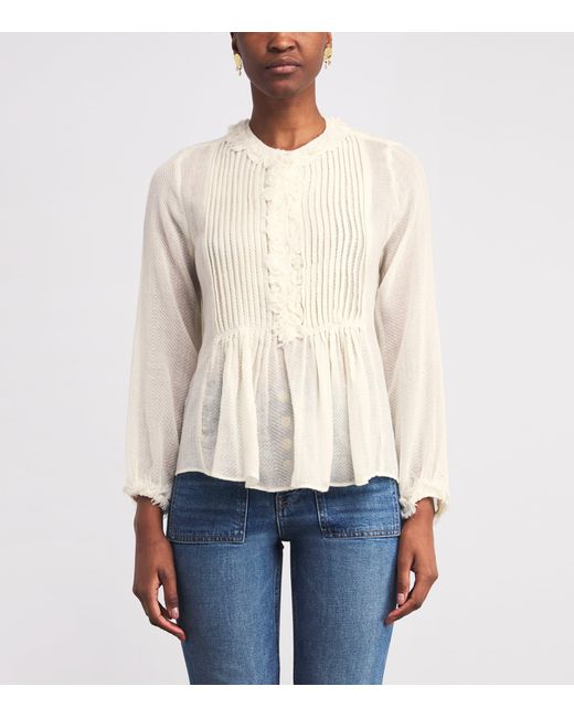Ulla Johnson White Wool Adriel Tunic Blouse