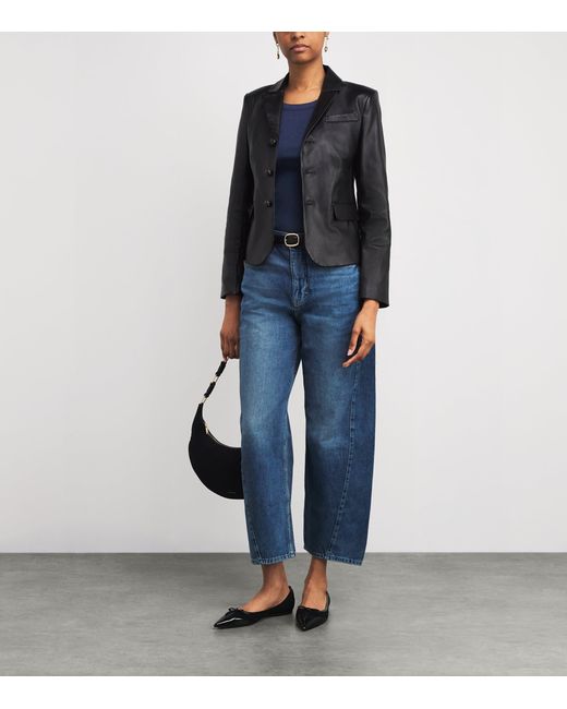 ME+EM Blue Organic Cotton-Blend Tank Top