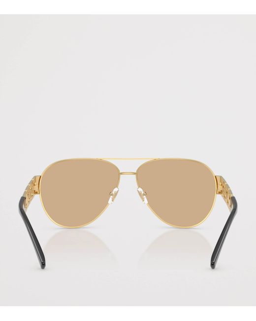 Versace Natural Metal Ve2289 Pilot Sunglasses for men