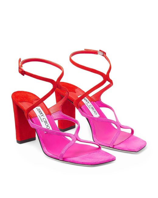 Jimmy Choo Pink Azie 85 Leather Heeled Sandals