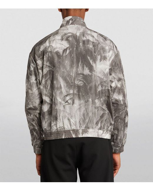 Emporio Armani Gray Palm Shell Jacket for men
