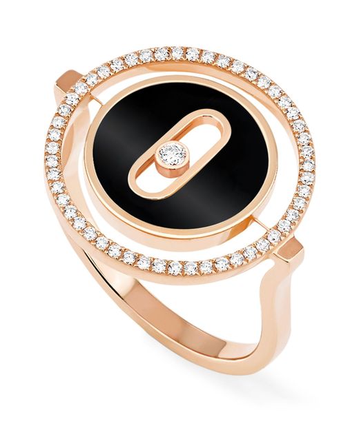 Messika Metallic Rose Gold And Diamond Lucky Move Colour Ring