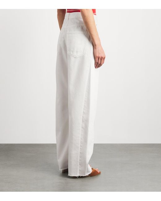 Sandro White Barrel Jeans