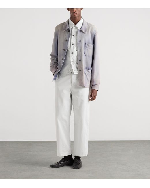 Prada White Blouson Denim Jacket for men