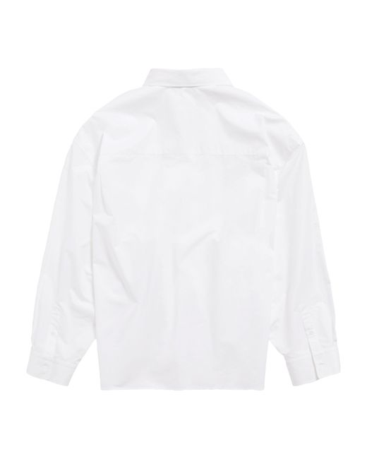 Balenciaga White Cotton Wrap Shirt
