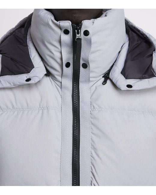 Stone Island Gray Down Puffer Jacket for men