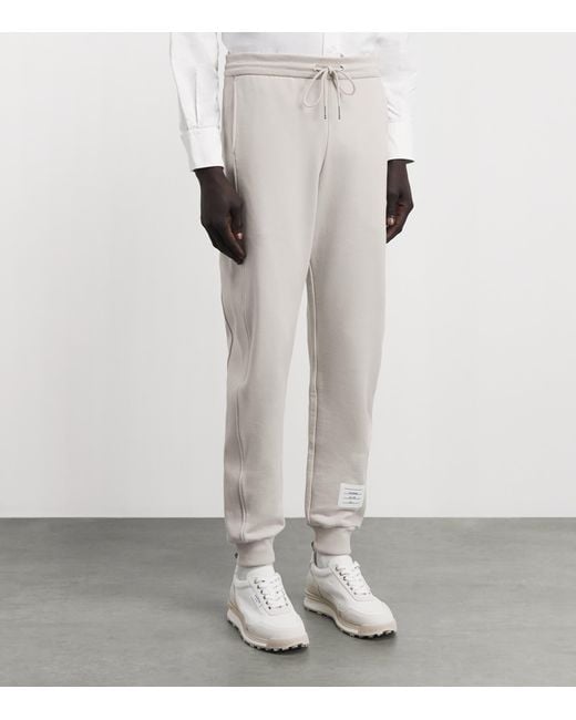 Thom Browne Gray Cotton 4-Bar Sweatpants for men