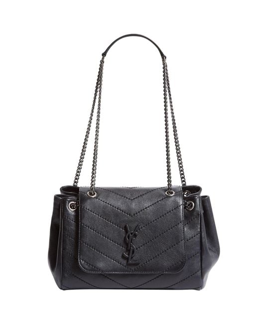 Saint Laurent Small Leather Nolita Shoulder Bag in Black | Lyst UK