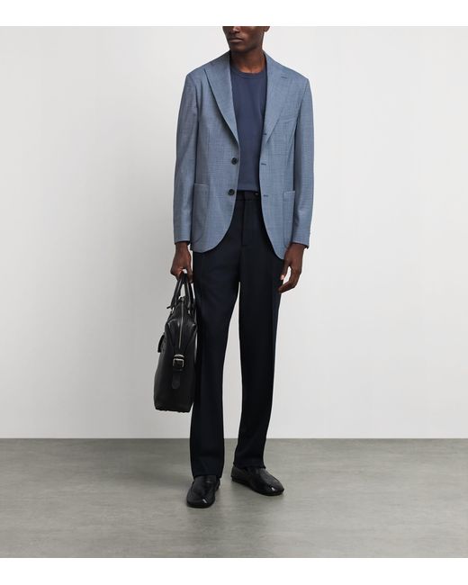 Eton of Sweden Blue Lana Tech Blazer for men