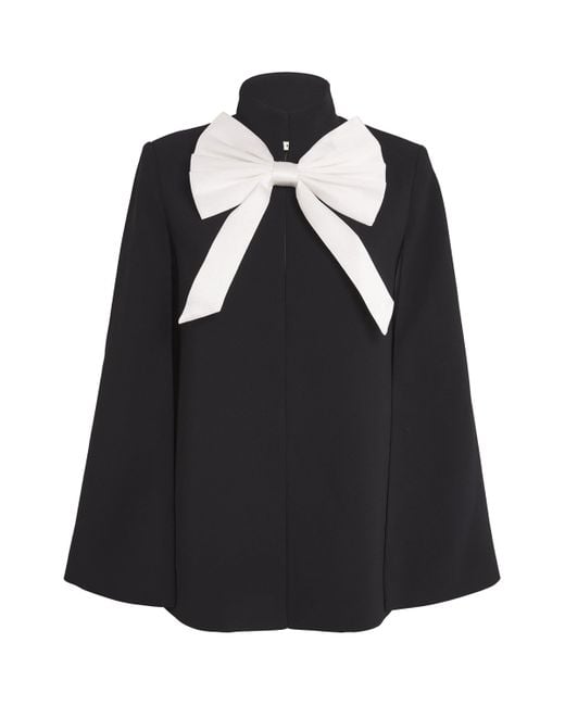 Alice + Olivia Black Bow-Detail Philippa Cape