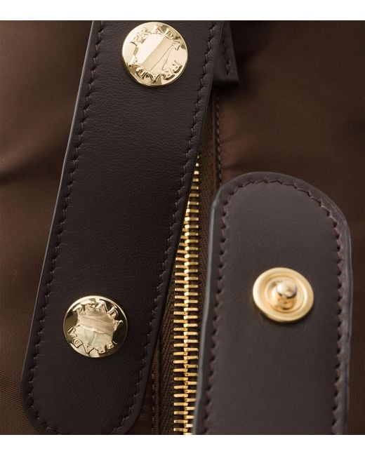 Prada Brown Mini Re-Nylon Chérie Top-Handle Bag