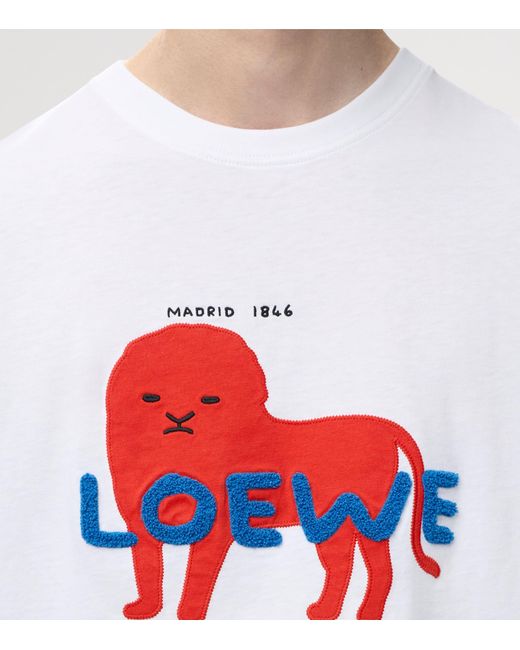 Loewe White Logo Relaxed T-Shirt for men