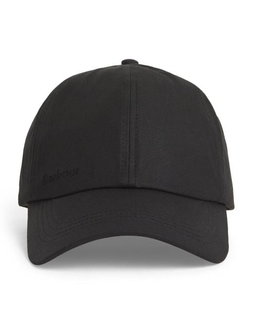 Barbour Black Wax Sports Baseball Cap for men