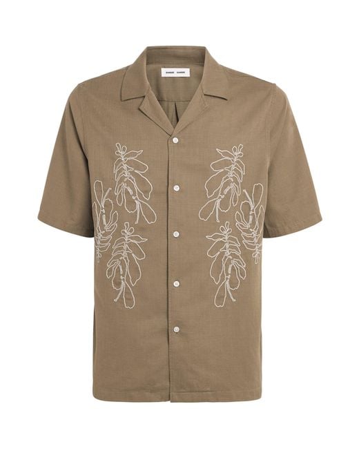 Samsøe & Samsøe Natural Embroidered Saoscar Shirt for men
