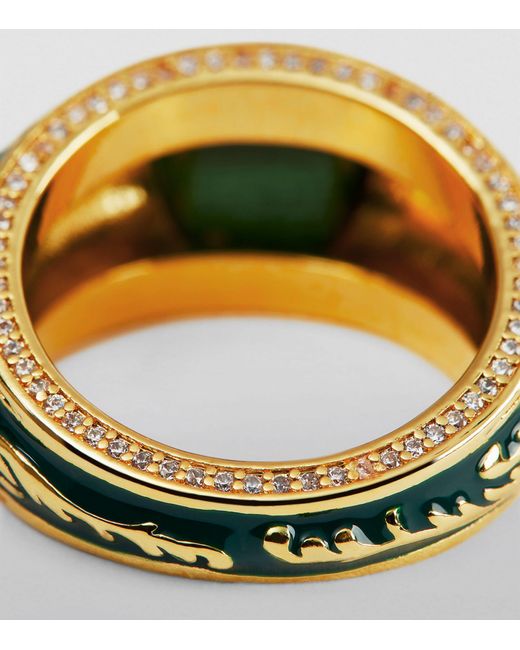Zimmermann Metallic Gold-plated And Malachite Zimmemorabilia Ring