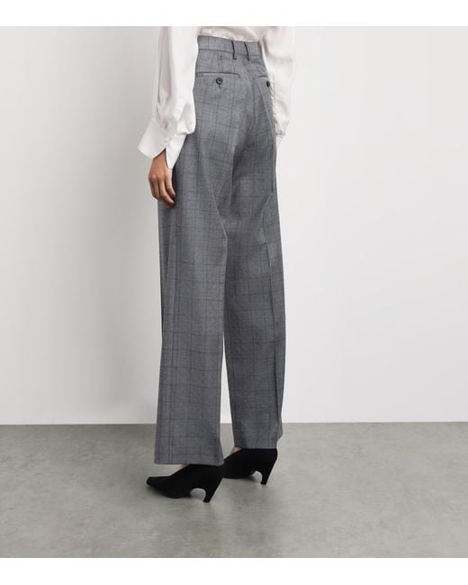 Sandro Gray Wool Rhinestone Straight Trousers