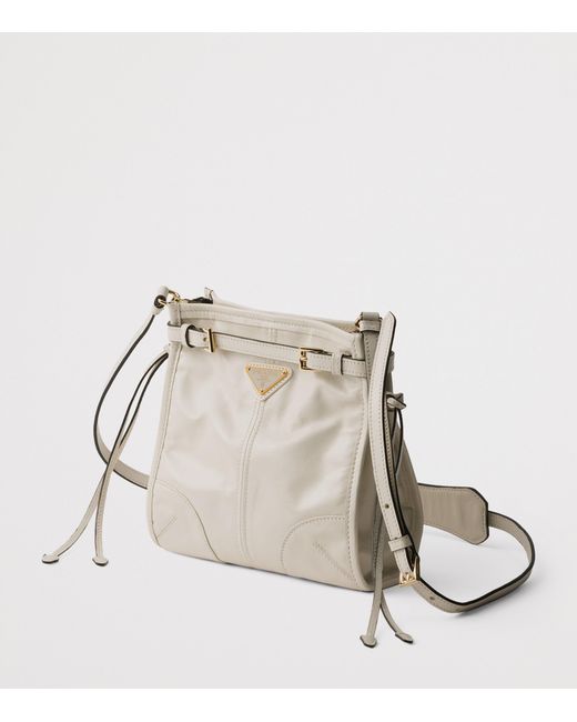 Prada Natural Mini Leather Bonnie Shoulder Bag