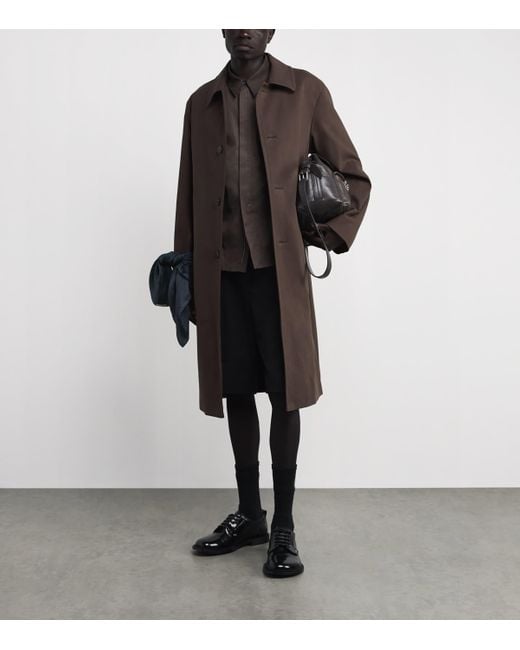 Dries Van Noten Brown Water-Repellent Car Coat for men